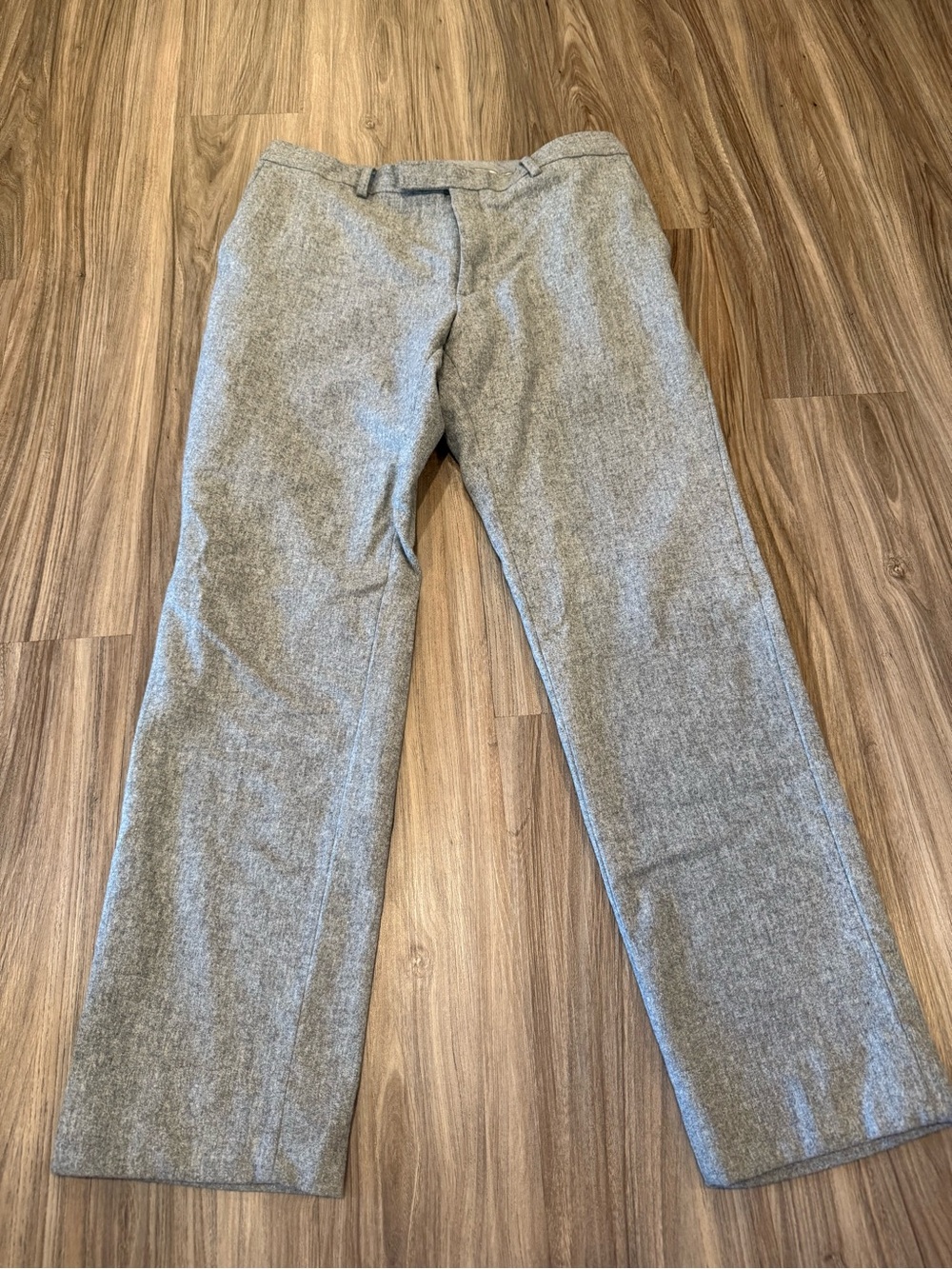 Charles Tyrwhitt Light Gray Slim Fit 100% Wool Dress Trousers